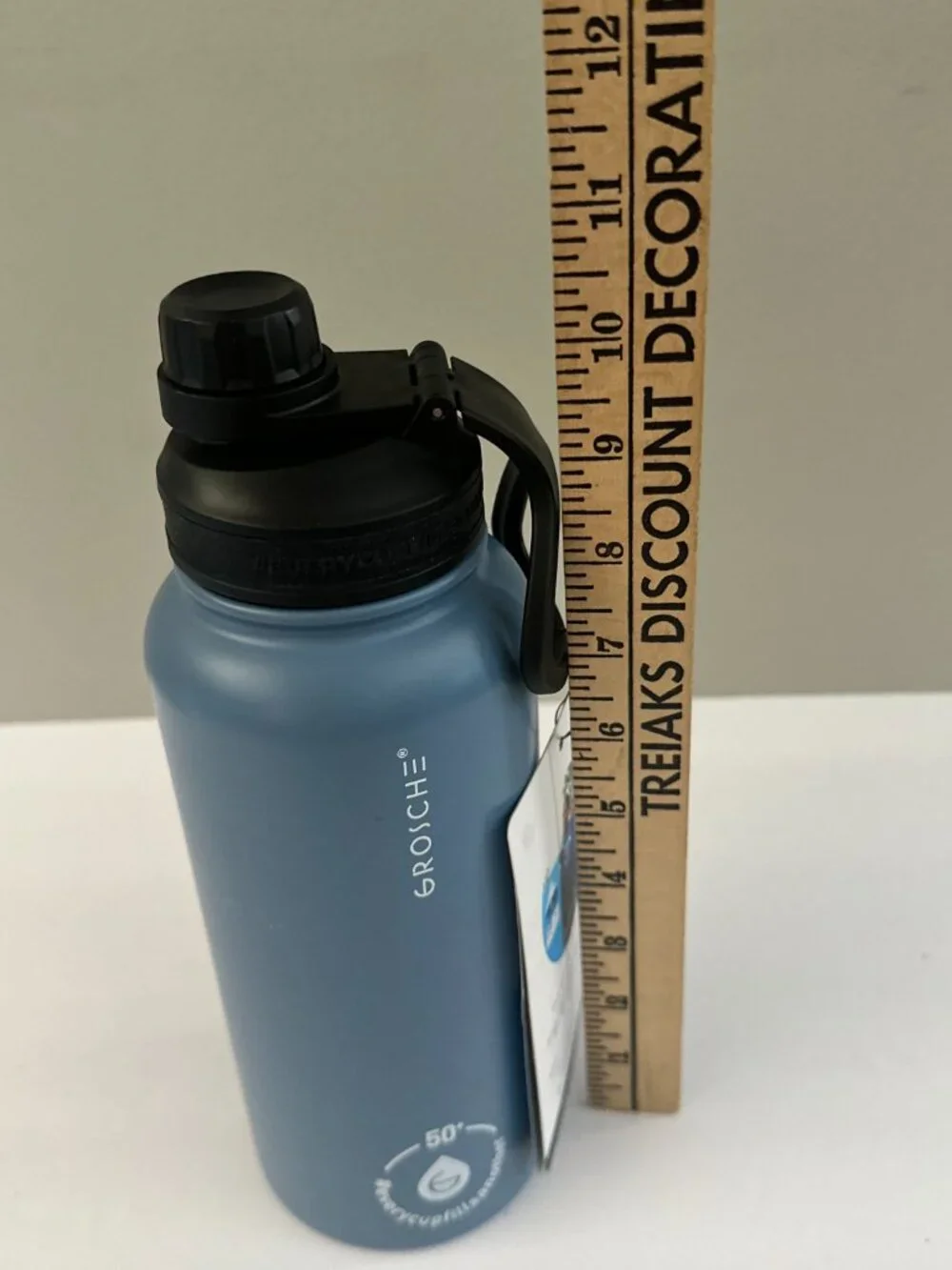 NWT Grosche Chicago Steel 32 oz Water Bottle 💙 Matte Blue Insulated Fruit Tea I